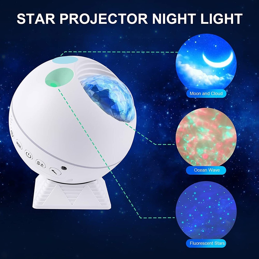 Star Projector, Galaxy Projector, Shayson Light Projector with Ocean Wave Projec
