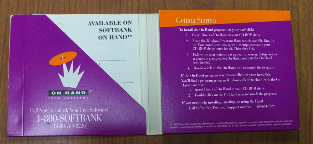 On Hand from Softbank 1994 Release 2 Disc ID 0158