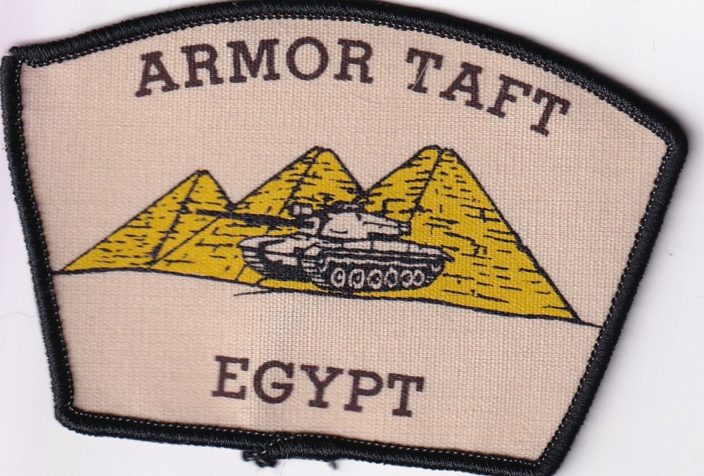 Armor Taft Egypt patch M-60 tank small batch silkscreen US Army Cold War