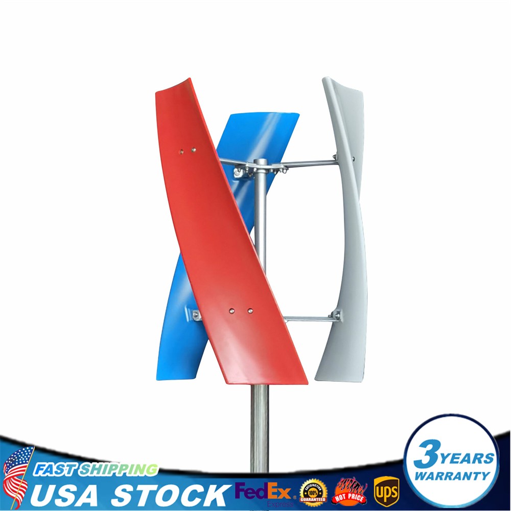 3-Blade Wind Turbine Generator Vertical Wind Power Device w/ Controller 12V 400W