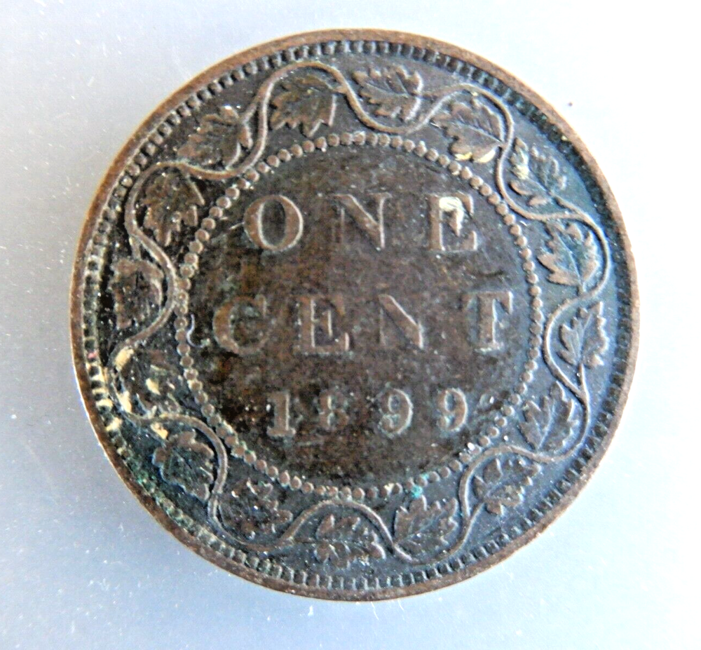 1899 Canada Large 1 Cent Coin, Bronze, KM#7