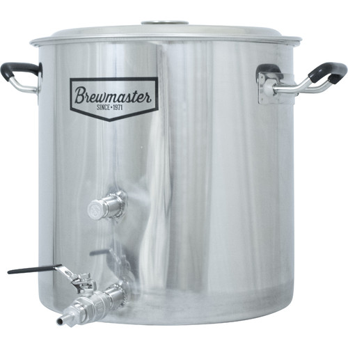 8.5 Gallon Brewmaster Stainless Kettle w/ 2 Ports Ball Valve Plug Included