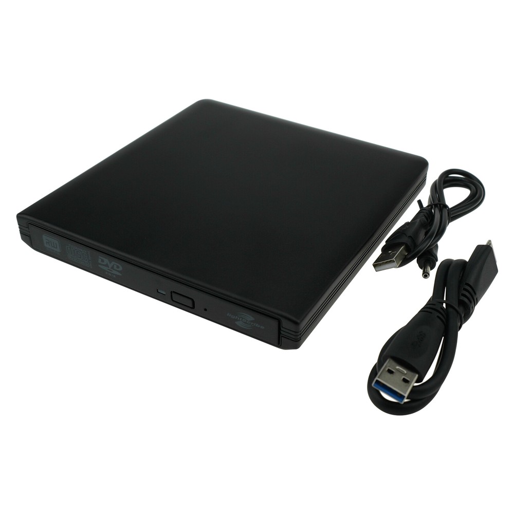 External USB 3.0 LightScribe DVD RW Burner Disc Label Maker Laptop Optical Drive
