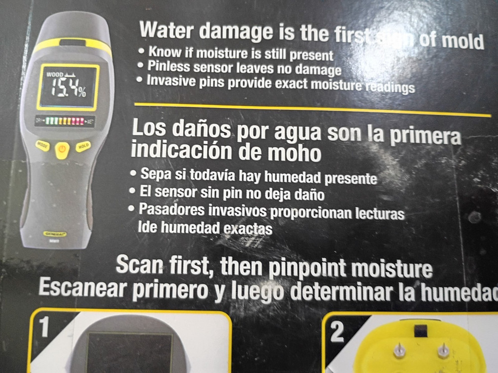 General Tools Combo Pin & Pinless Moisture Meter, Water Damage & Mold Detection