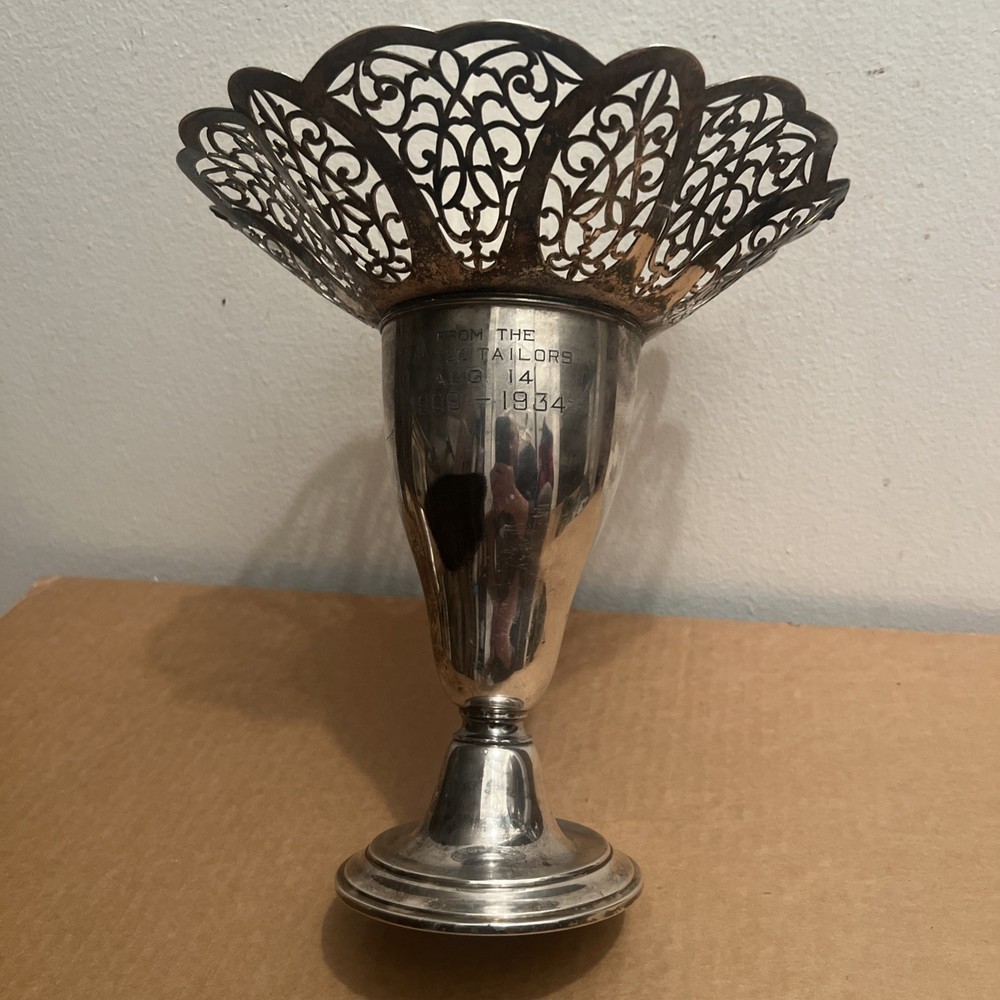 Trophy Cup Figural Silver 1900s H-10”