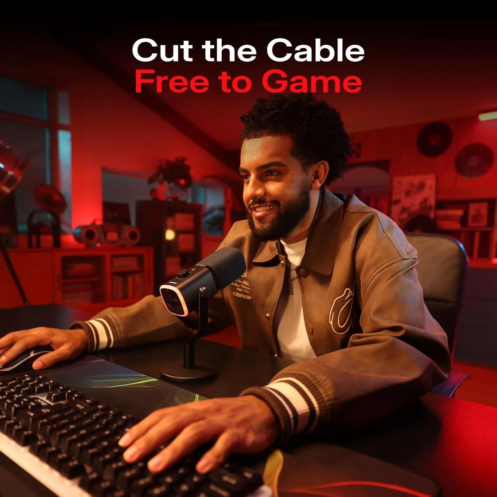 Dynamic Microphone Designed for Gaming and Streaming — Black