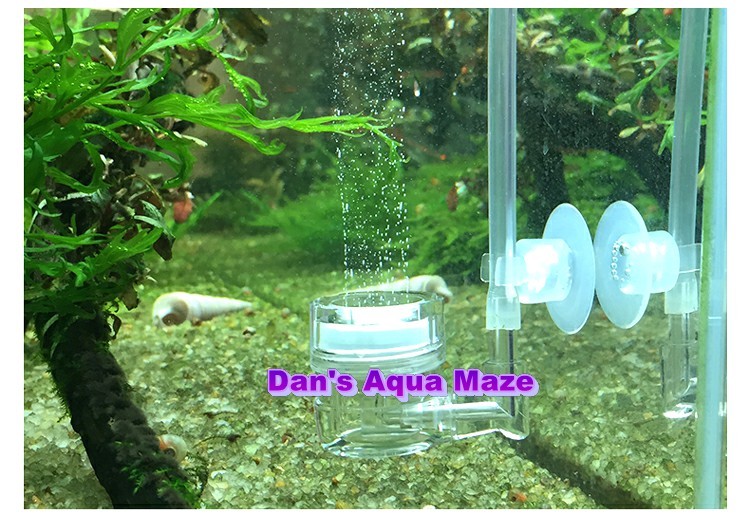 Aquarium 2 In 1 Acrylic Co2 Diffuser Bubble Counter CO2 Diffuser Suction Cup