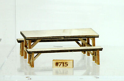 Banta Model Works 715 O Scale Mess Hall Table Kit (3)