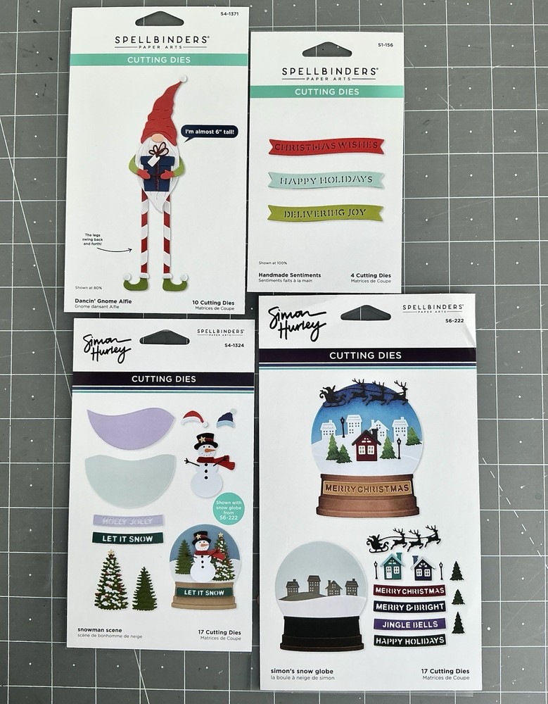 Spellbinders Snow globe & Gnome Die Sets