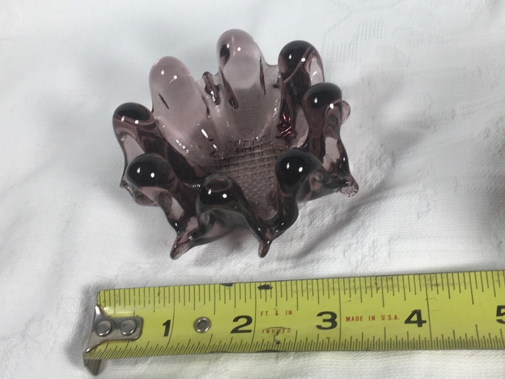 SMALL Amethyst ART GLASS dish