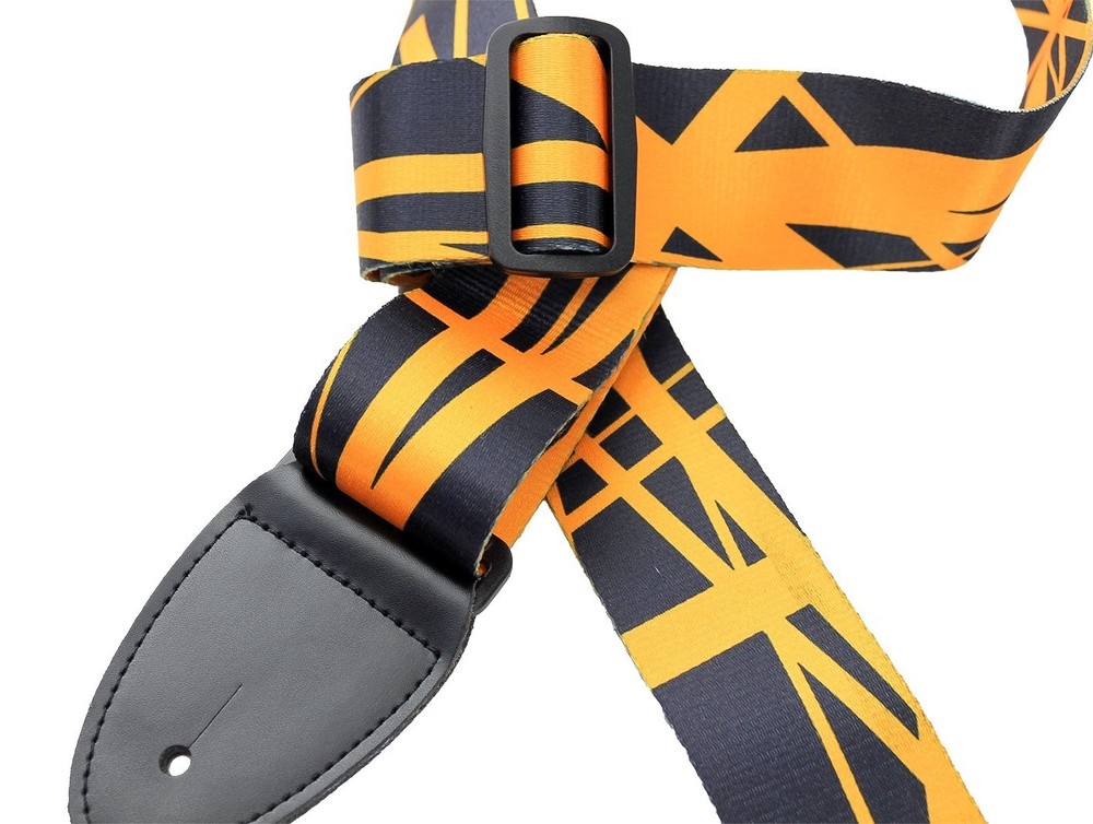 Walker & Williams TS-85 Orange & Black Guitar Strap
