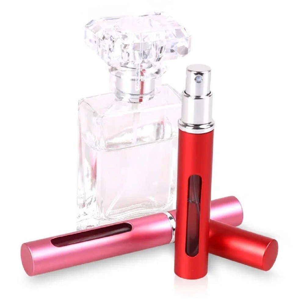 7 Pcs 10ml Mini Refillable Perfume Atomizer Bottles - Travel Spray Pump Case Set