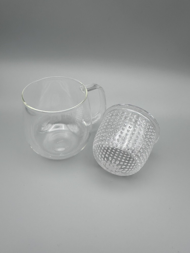 KINTO UNITEA UNIMUG Medium Clear Mug Cup Tea Strainer 350ml