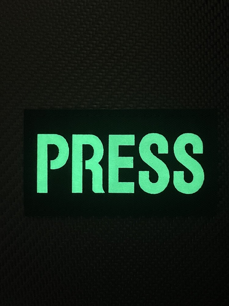 Press Reflective GITD Glow Tactical Duty Patch Hook Loop Backing