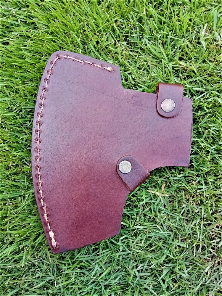 handmade genuine leather axe blade sheath blade cover