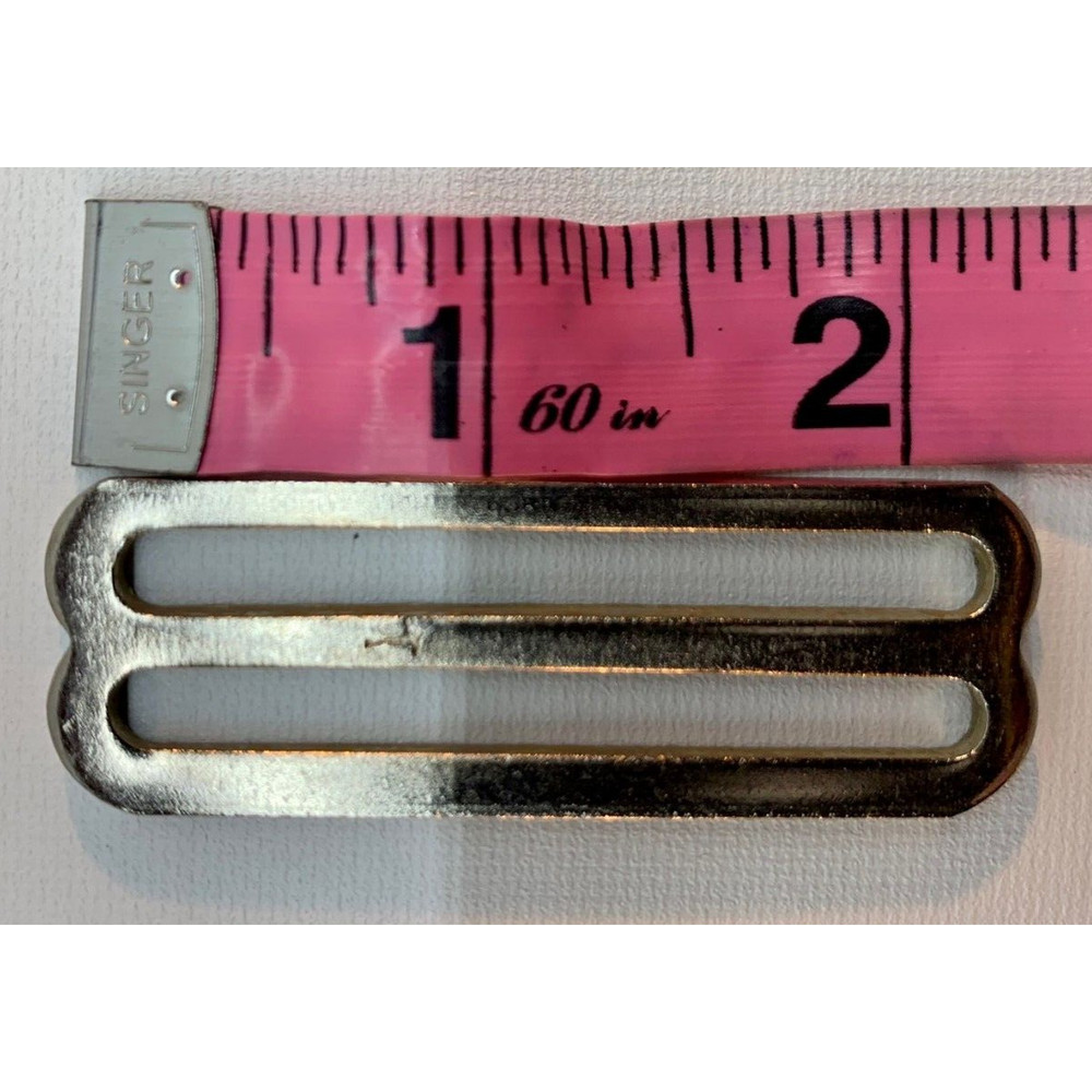 (12) TWO INCH Chrome Slide, 2" Metal adjustable Webbing Backpack Strap Buckles