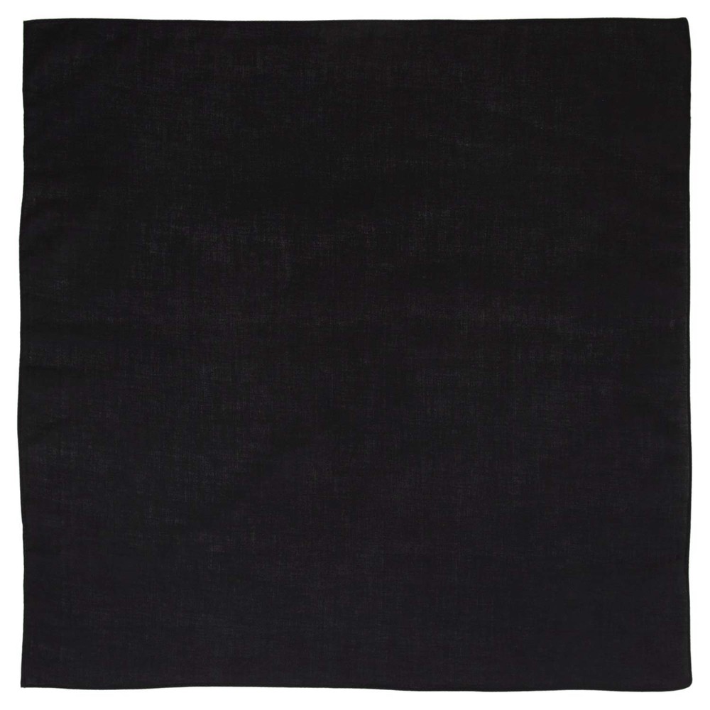 Black Solid Bandana - Single Piece 22x22 1 (1pcs),