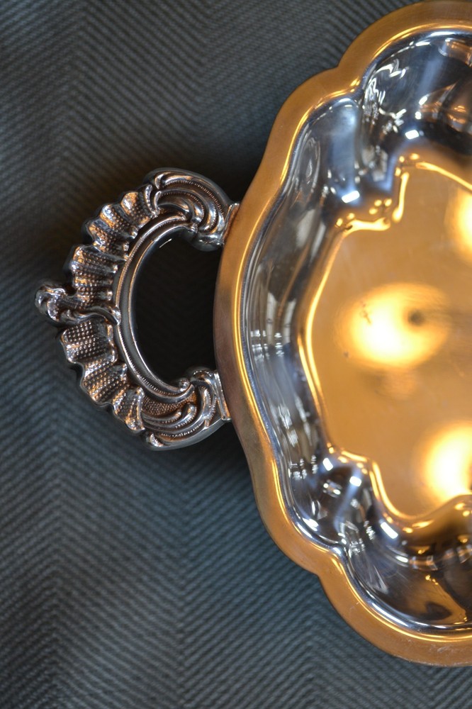 Vintage EPCA Bristol by Poole Silver plated Footed Serving Dish 57