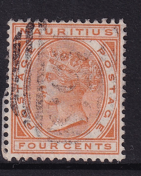 MAURITIUS QV SG104, 4c orange, FINE USED.