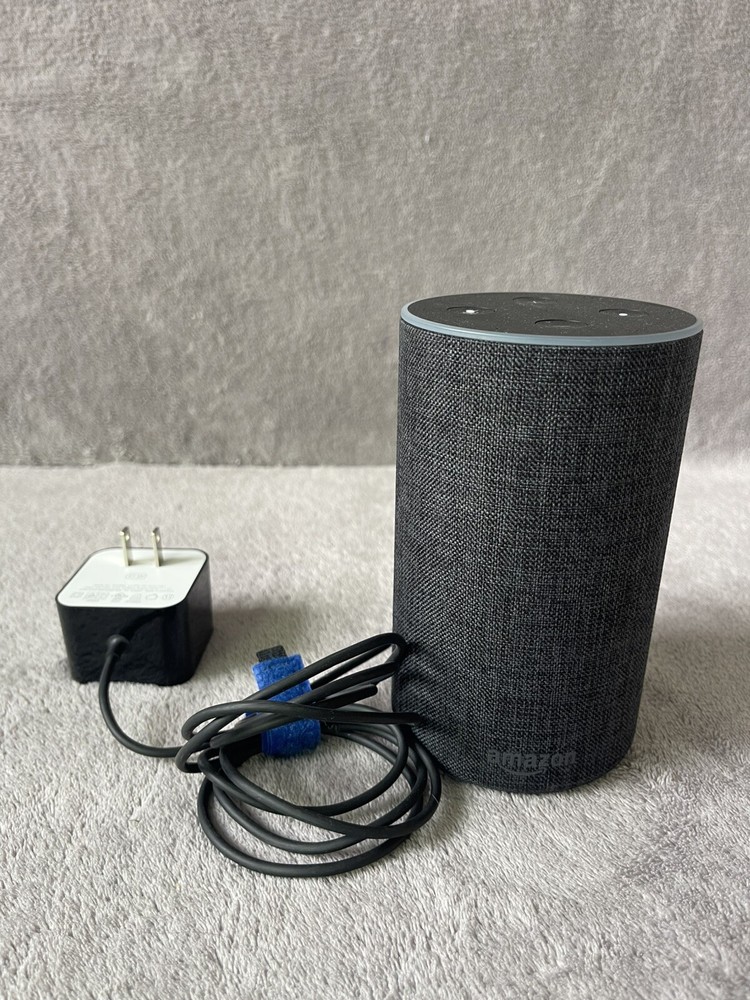 Amazon Echo 2nd Gen Smart Bluetooth Wifi Alexa Speaker Heather Tested Works