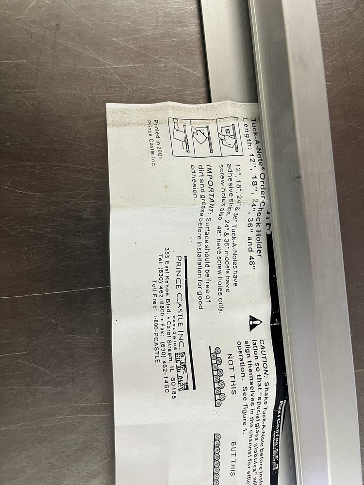 Prince Castle - 36-S - Tuck-A-Note, 36", Silver