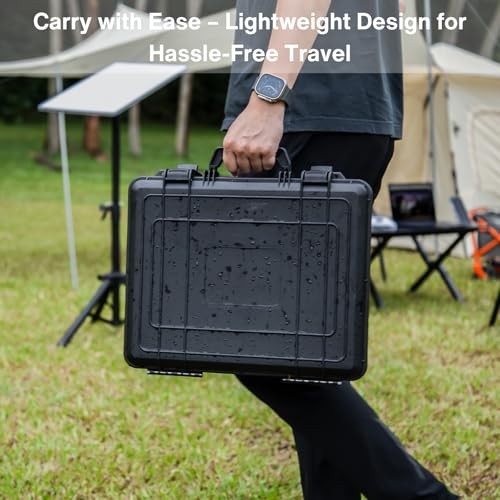 Waterproof Storage Case for Starlink Mini, Protective Hard Case with Foam Black