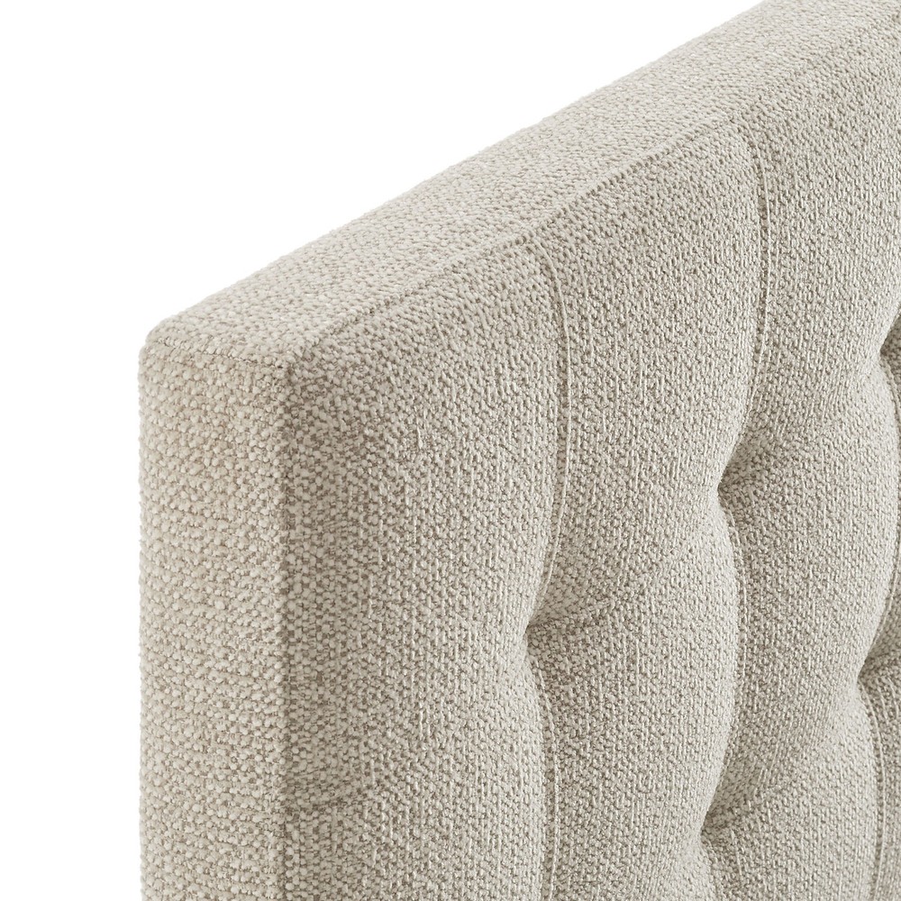 Lily Upholstered Queen Size Headboard in Dove