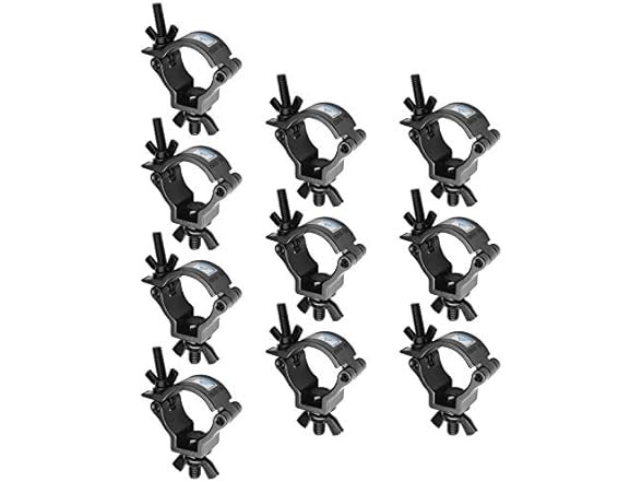 10 Pack DJ Lighting Mount Clamp Black