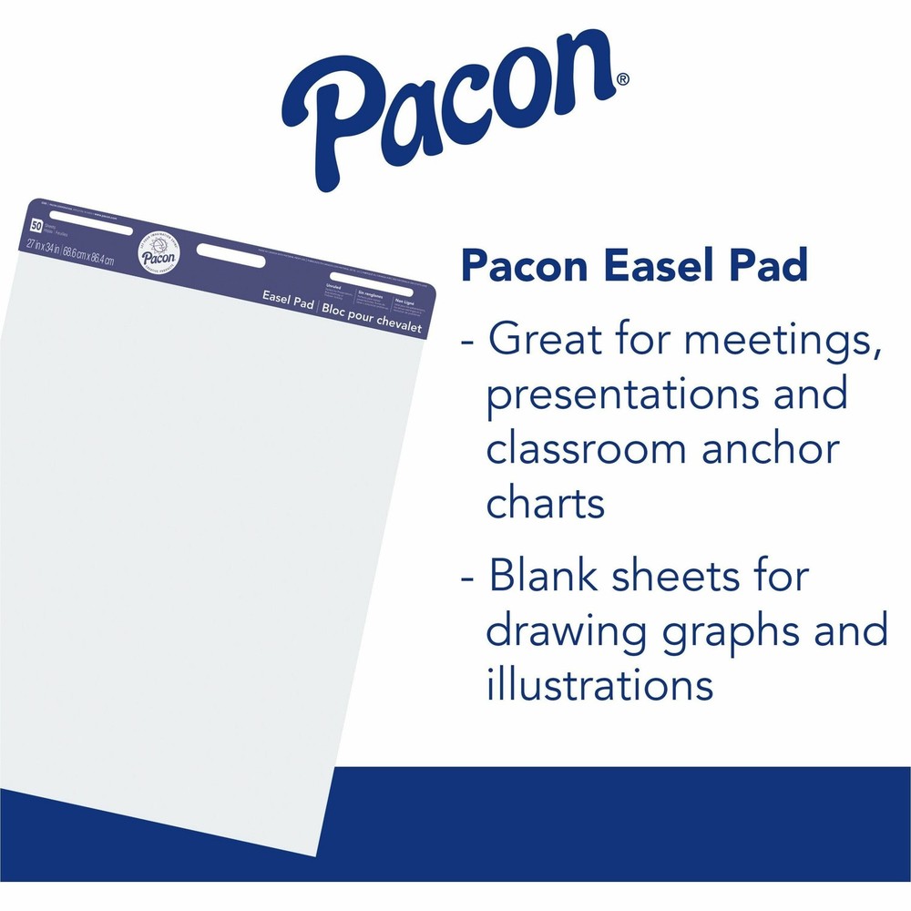 Easel Pad, Unruled, 27" x 34", White