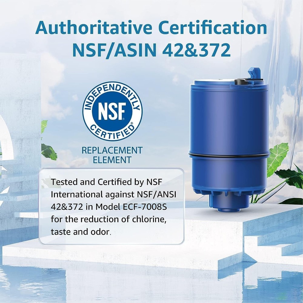 AQUA CREST Water Filter Replacement for RF-9999® Faucet , NSF Certified, 12 Pack