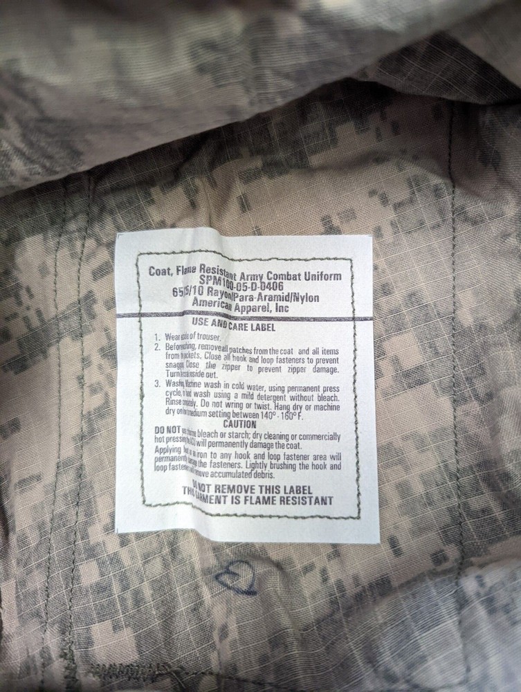 USGI FRACU Flame Resistant Combat Uniform Top ACU Digital Camo Medium Short