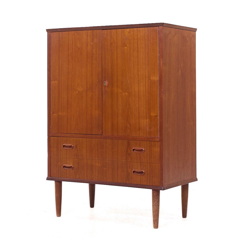 Arne Vodder Style Mid Century Danish Teak Armoire