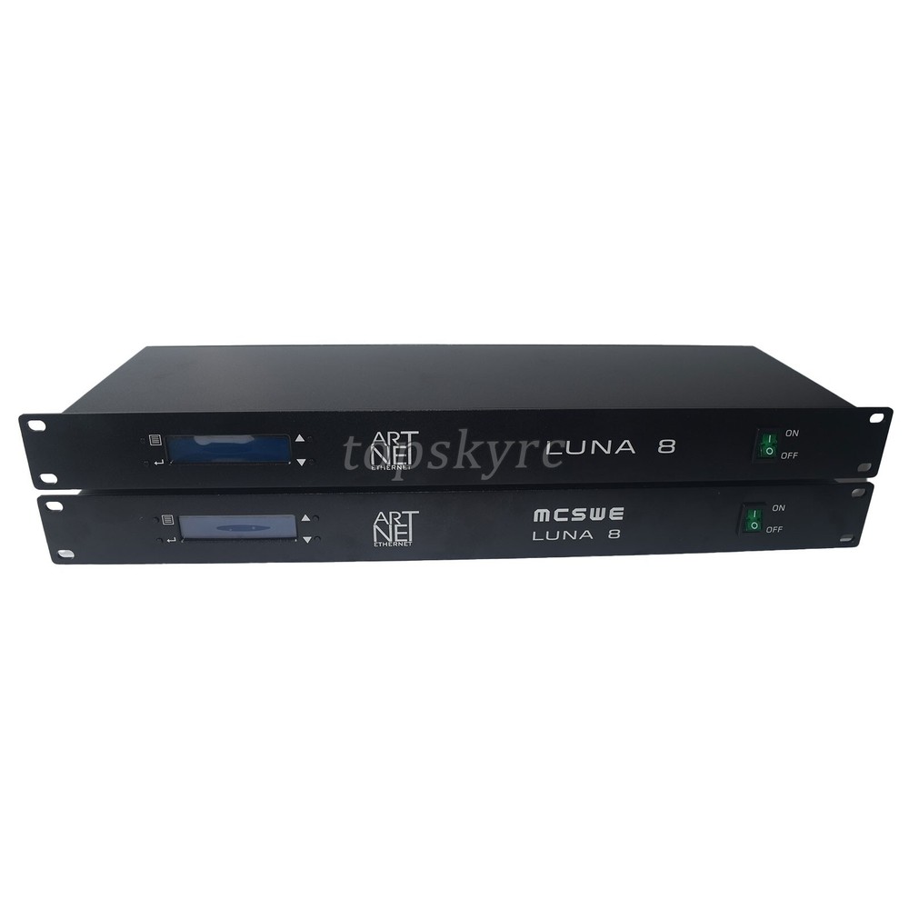 ARTNET 8-Port Ethernet DMX Node/Server 4096CH Light DMX Controller LCD Display