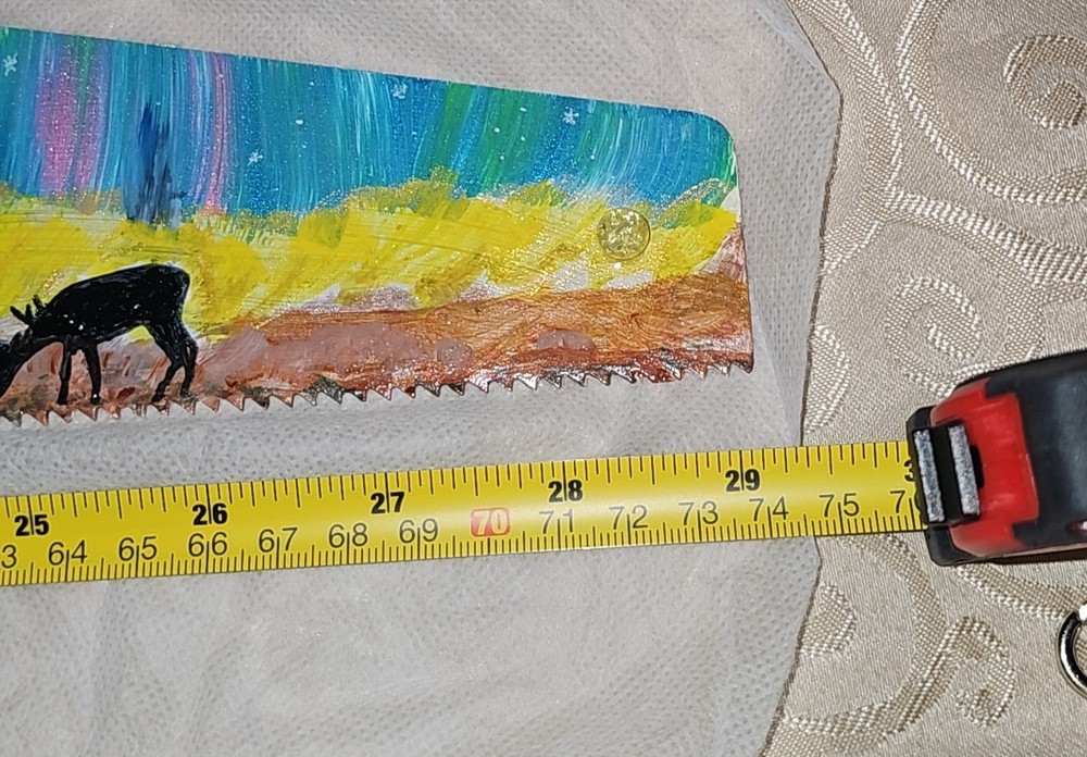 Northern Lights Handpainted Saw