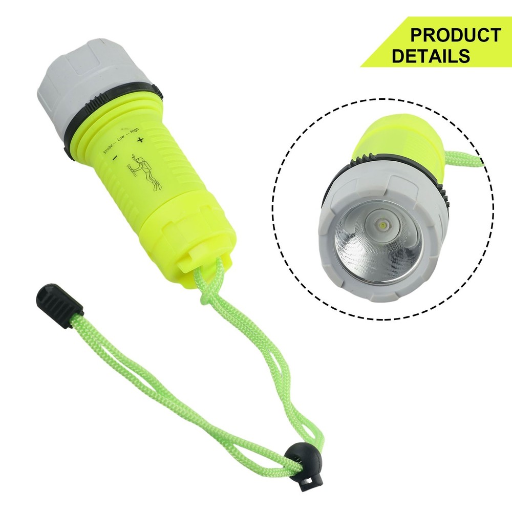Travel Strong Light 3 Modes Super Bright Diving Flashlight Torch Led Flash Light