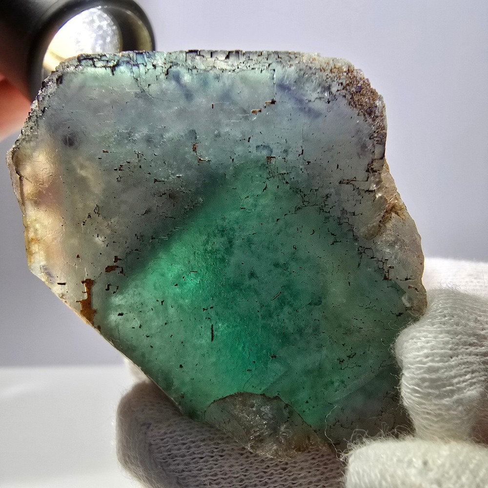 Phantom Fluorite Cube Specimen, parqueted zonal Okorusu Namibia 65*54*41mm