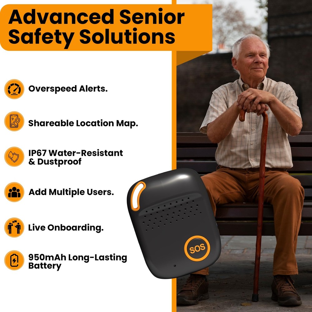 SecuLife GPS Tracker for Elderly with Fall Detection – Medical Alert System for