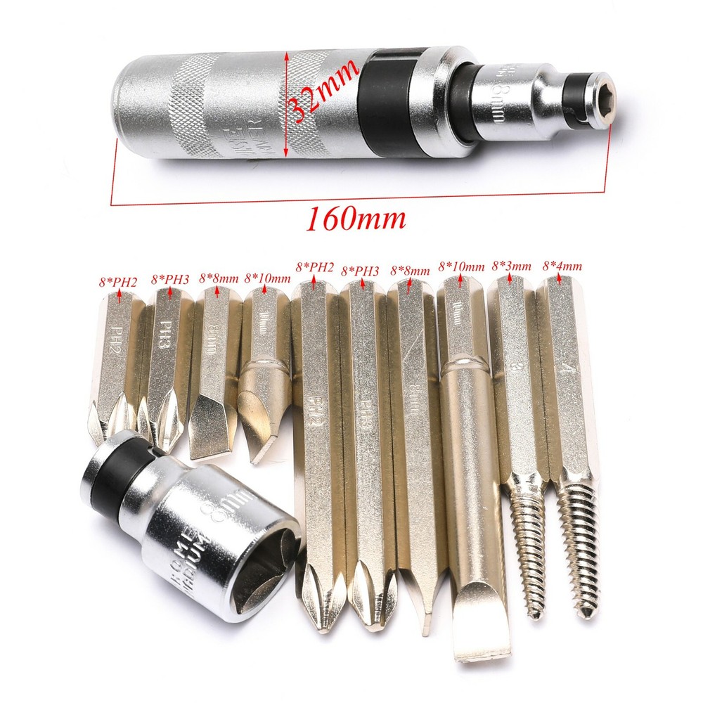 Heavy Duty Impact Driver Bits Screwdriver Set Tools Socket Kit Case Box