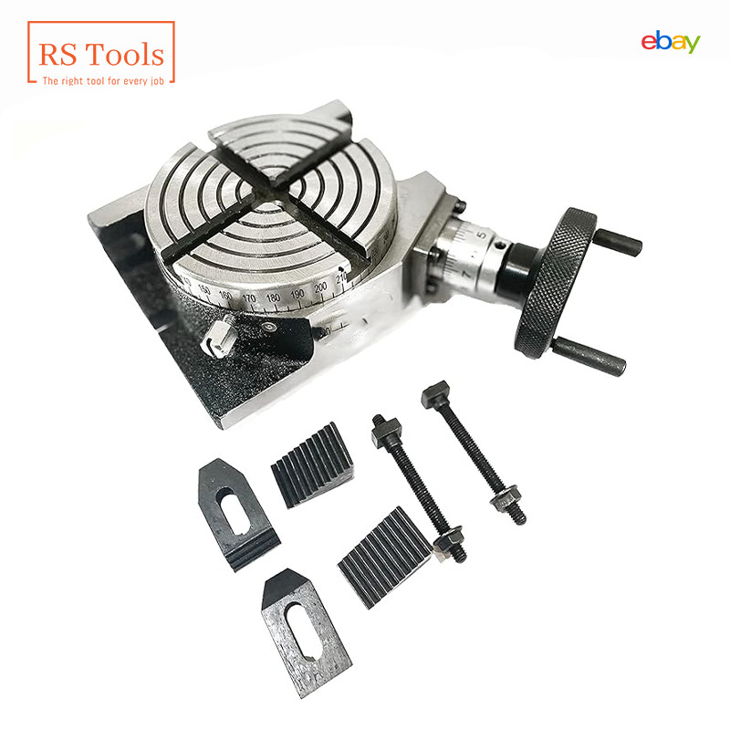 4" Inch Precision Rotary Table Horizontal And Vertical With Clamping kit RSTOOLS