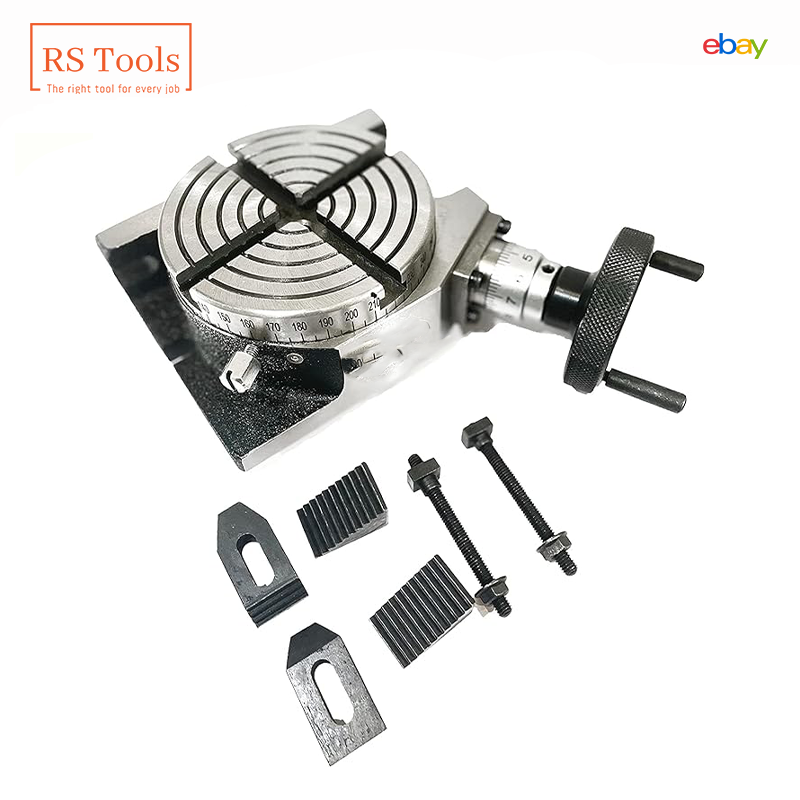 4" Inch Precision Rotary Table Horizontal And Vertical With Clamping kit RSTOOLS