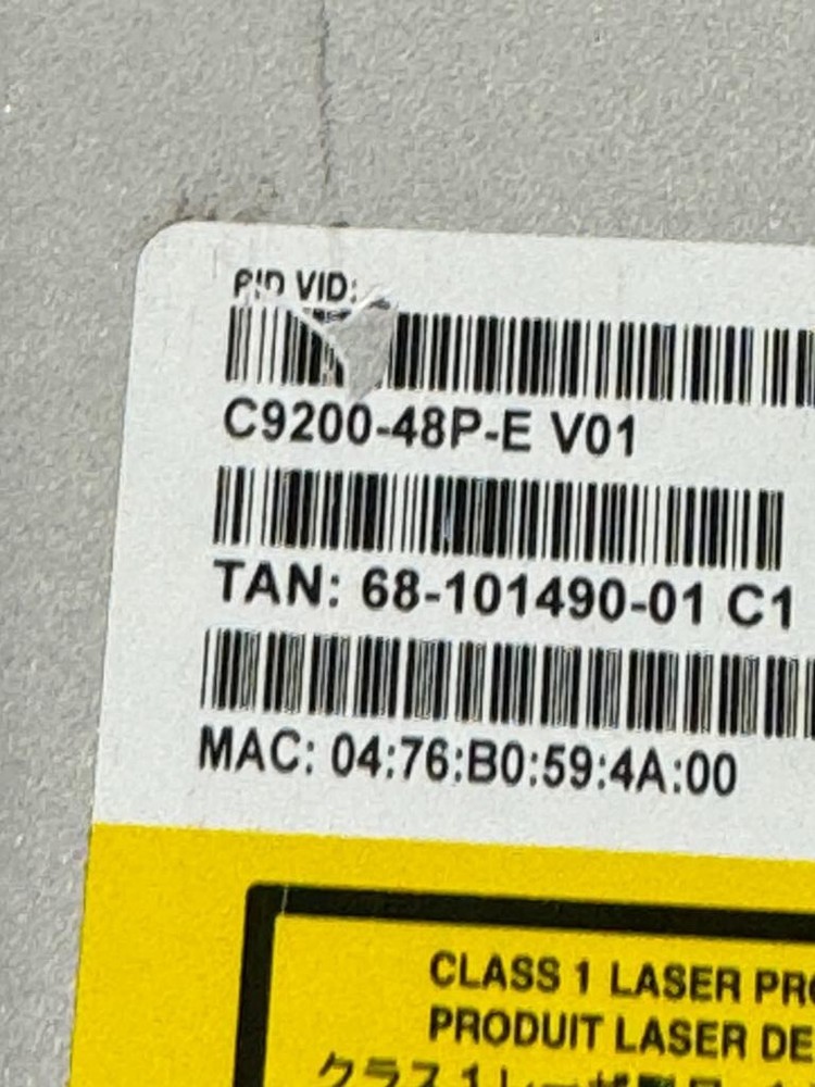 Cisco C9200-48P-E Cisco POE Network Switch