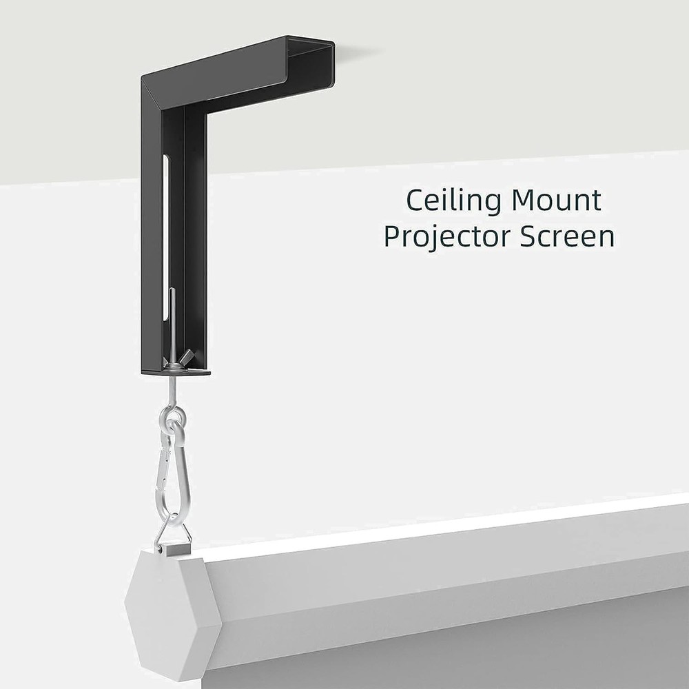 Universal Projector Screen L-Bracket Wall Hanging Mount 6 inch Adjustable