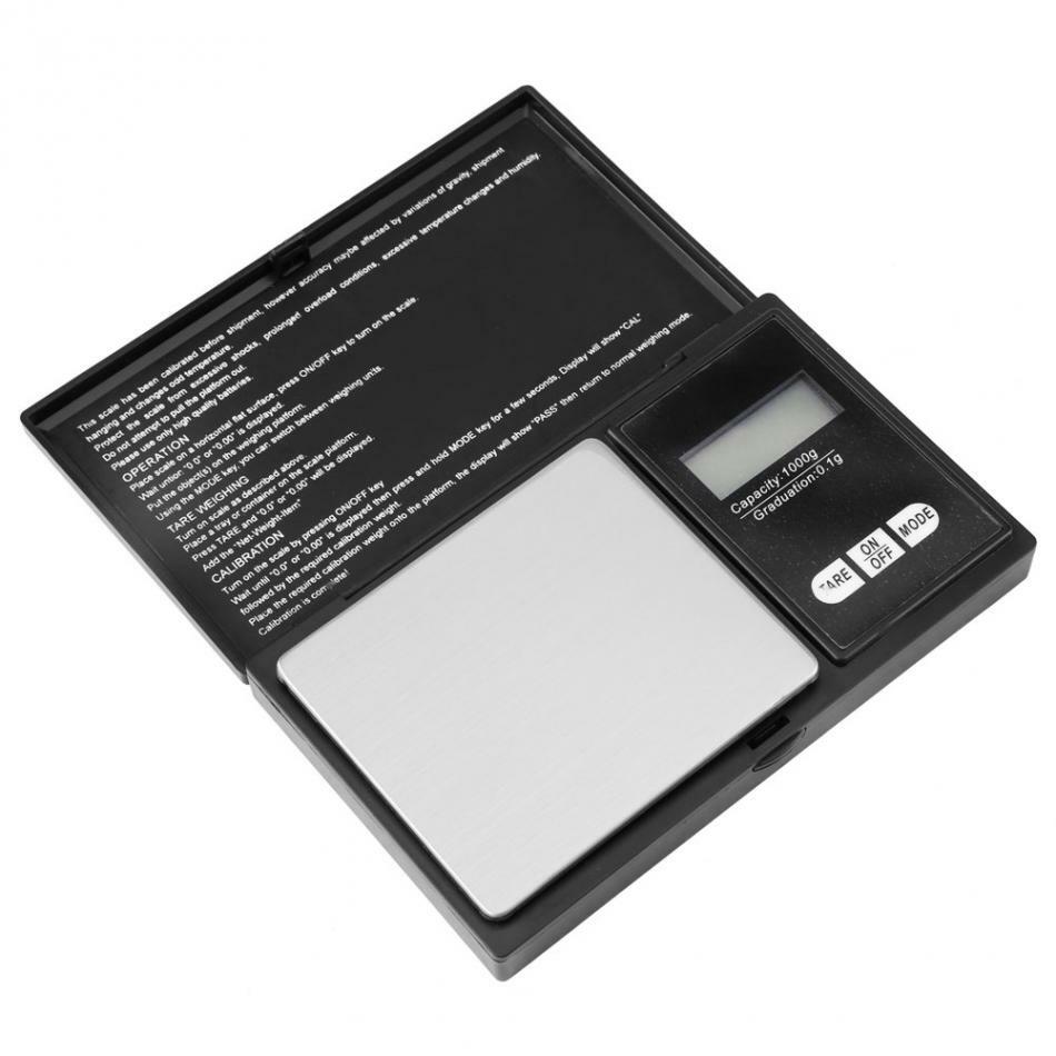 0.1-1000g LCD Display Digital Kitchen Scale - Backlit Stainless Steel