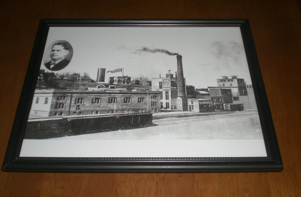 PERU BEER COMPANY FRAMED B&W PRINT - PERU, ILLINOIS