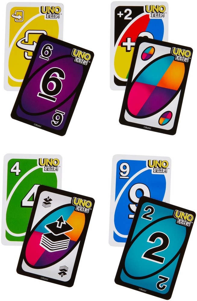 UNO Flip Card Game Double Sided Light and Dark