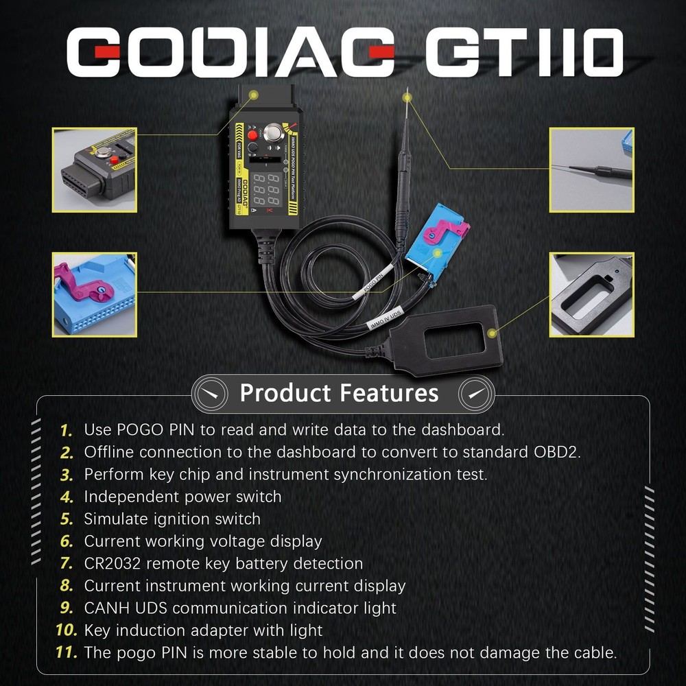 GODIAG GT110 IMM0 System Test Platform Cable with POGO PIN to Read & Write Data