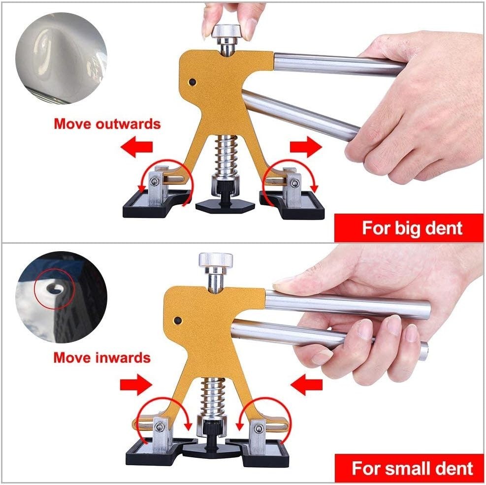Auto Dent Puller Kit with Adjustable Golden Lifter & 21-Size Tabs