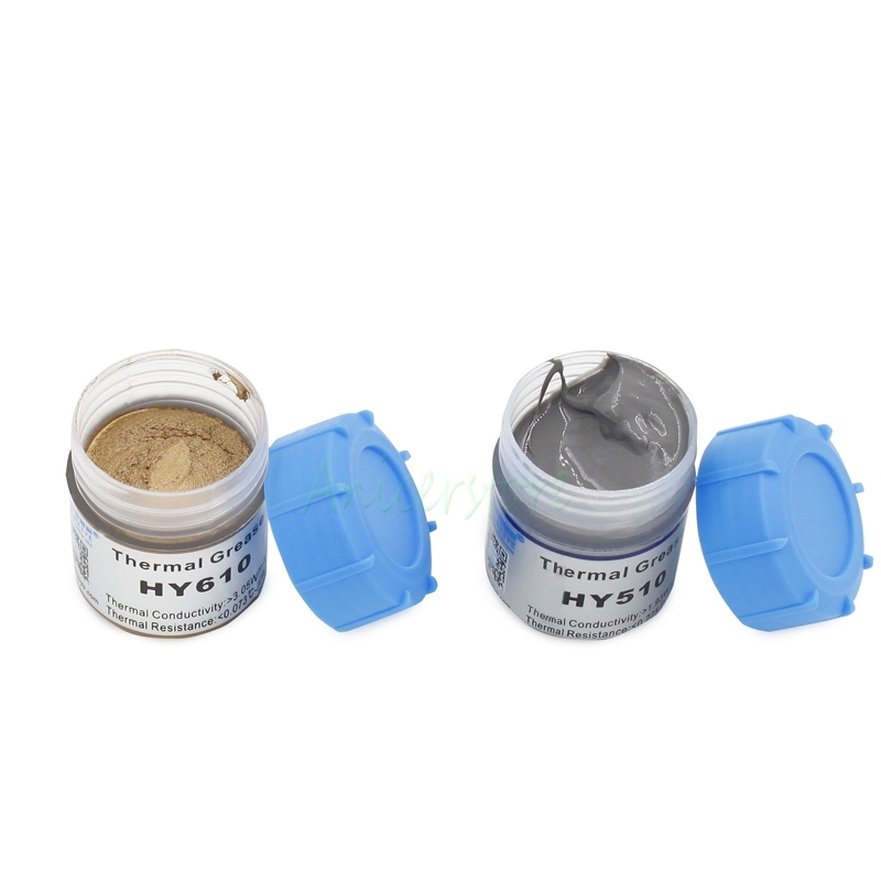 2pcs 20g Gold Grey Silicone Compound Thermal Grease Paste For CPU IC LED Cooling