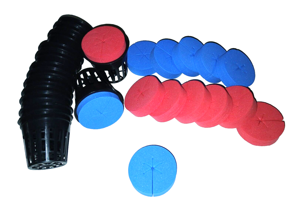 14 CLONE COLLAR INSERT plus 14 2" NET POT CUPS HYDROPONIC CLONE SYSTEM GROW KIT