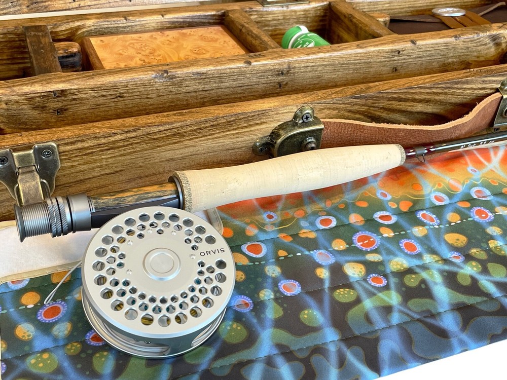 Two-Hearted Fly Rod Case with Rod, Reel, & Fly Box (5wt. 9″ 4 pc)